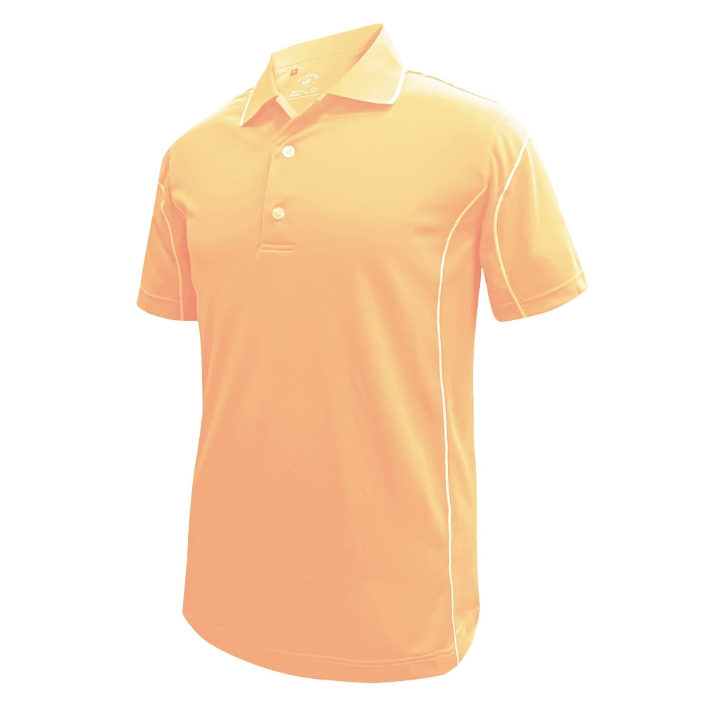 Monterey Club Men's Swing Overlock Contrast Golf Polo Shirt 1186