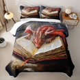thumbnail image 2 of Homewish Vintage Dragon Twin Quilt Set,Magic Book Twin Coverlet Set For Kids Boys,2 Pieces, 2 of 7