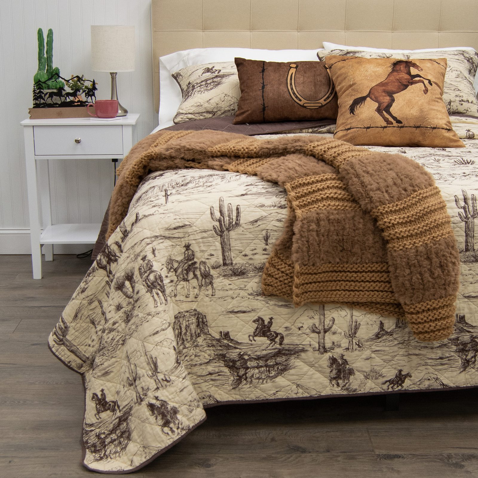 Donna Sharp Cowboy Queen Cotton 3 PC Quilt Set