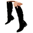 thumbnail image 4 of Women's Tall Knee High Boots, Warm Thick Sole Long Boots, Simple Round Toe Design for Fall Winter Fashion, 4 of 10