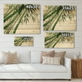 thumbnail image 4 of Designart 'Ancient Dark Green Bamboo' Traditional Print on Natural Pine Wood, 4 of 5