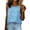 Light Blue, variant on Tank Tops for Women Round Neck Sleeveless Shirts Horizontal Striped Sheer Panels with Side Pockets