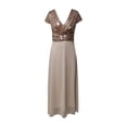 thumbnail image 4 of Hamky Robes de Retour à la Maison Robe à Sequins Robe Maxi Nouvelle Printemps/été Sans Manches Col en V Robe de Soirée en Chiffon à Sequins Robe Sans Manches pour Femmes Robe Beige L, 4 of 4