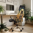thumbnail image 3 of FKELYI Sunflower Wolf Print Office Chair Cover Computer Chair Covers for Armrest Chair Removable Protector Slipcover Stretch Fabric Boss Chair Covers for Home Office, Large, 3 of 6