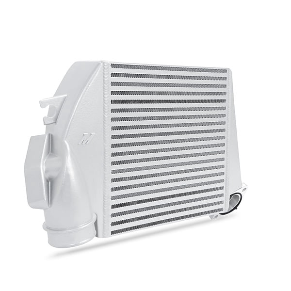 Mishimoto MMTMIC-WRX-08SLBK Top-Mount Intercooler Kit Compatible With Subaru WRX 2008-2014 Silver Cooler, Black Hose