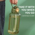 thumbnail image 2 of Large Capacity 1500ML Water Bottle with Straw | Leak-Proof Flip Top Lid | Motivational Time Markings | BPA-Free Plastic for Gym, Office & Outdoor, 2 of 8