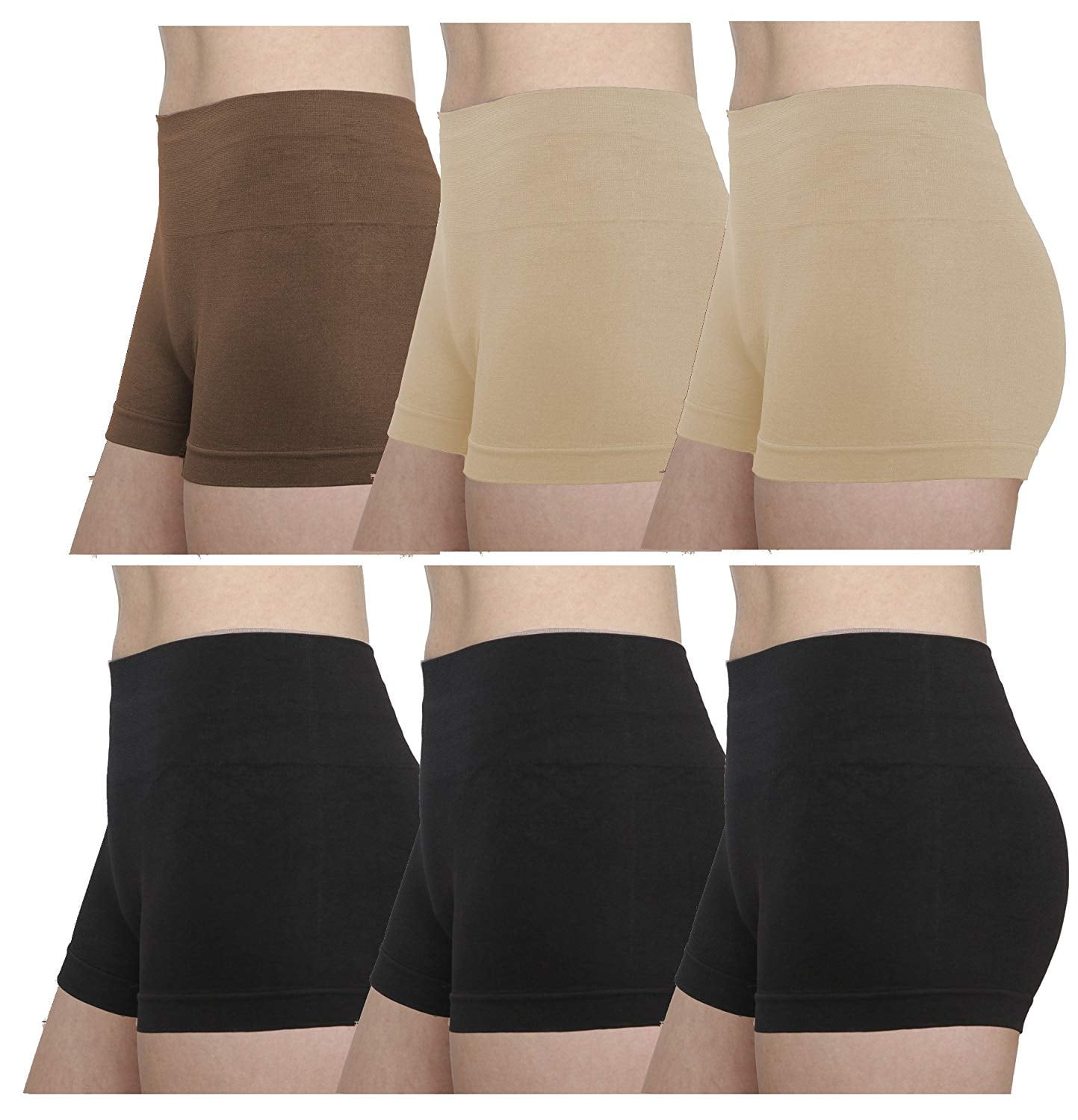 GILBIN'S Plus Size Women Seamless Stretch Boy Shorts Panties Various