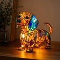 thumbnail image 5 of JHRGJIO Puppy Lamp Stained Glass, Dog Night Light Stained Resin Pup Light Charge Powered, Table Lamp Puppy Lamps for Home Bedroom Desk Display Warm Cozy Cute Unique, 5 of 7