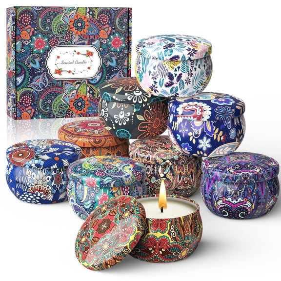 9 Pack Scented Candles Gift Set for Women, Aromatherapy Candles for Home Scented, 150 Hour Long Lasting Natural Soy Wax Candles Set for Birthday, Christmas, Valentine's Day, Mother's Day
