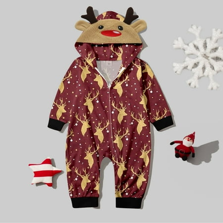 

Baby Christmas Set Hooded Jumpsuit Family Size Baby Jumpsuit Set