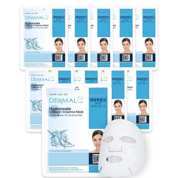 Lámina de mascarilla facial DERMAL con esencia de colágeno hialurónico 230 ml