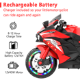 thumbnail image 5 of Zogymoz 12V Ride on Motorcycle with Led and Music, Kids Motorcycle Ride on for 3-6 Years,Powered Ride-ons Toy Gifts, 5 of 8