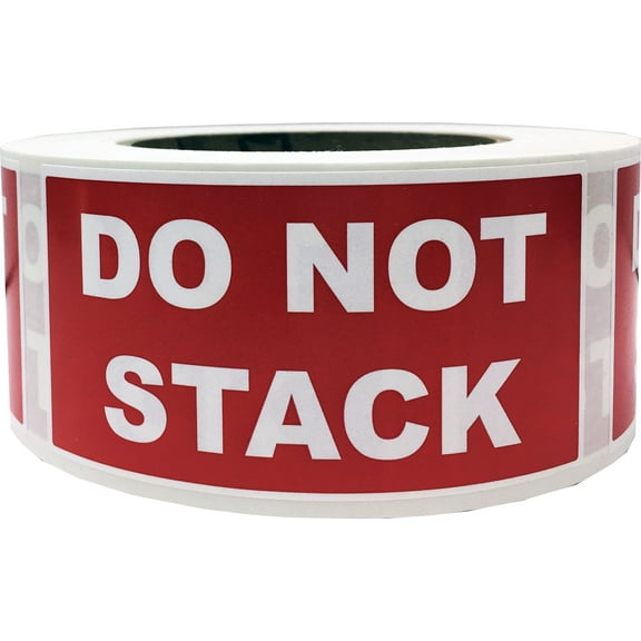 "DO NOT STACK" Shipping Labels | 2 x 4" Inches Wide | 500 Pack