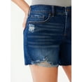 thumbnail image 3 of Sofia Jeans Women's Lila Relaxed Straight Mid Rise Destructed Hem Shorts, 3 of 5