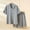 Gray, variant on uublik Mens Pajamas Set Short Sleeve Sleepwear 2 Piece Pj Sets for Men Soft Nightwear with Pockets, Gray