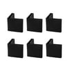6 Pcs Black Plastic Angle Iron Foot L Shaped Edge Floor Protector 40 x 40mm