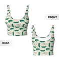 thumbnail image 5 of Fotbe Cartoon Crocodile Pattern Womens' Sports Bra Longline Wirefree Padded with Medium Support Sports Moisture-Wicking Workou Vest,Tank Top-Large, 5 of 7