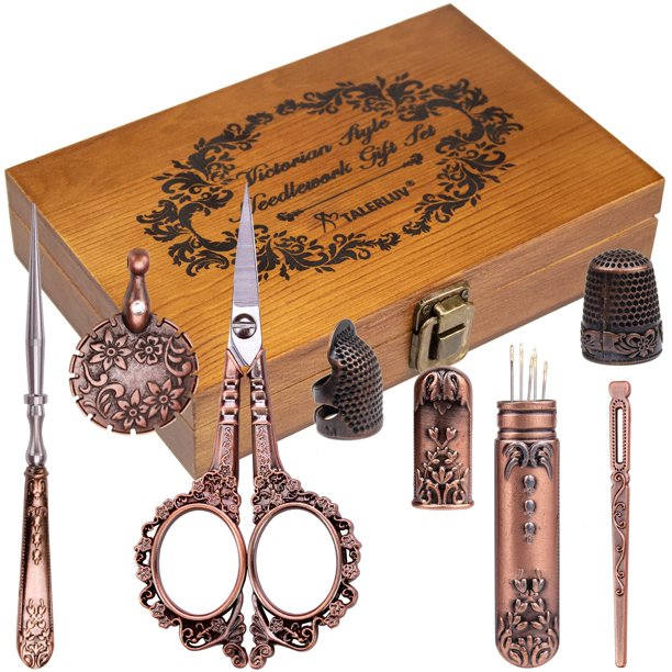 Kit de tijeras de bordar TalerLuv-Tailor Love de estilo victoriano