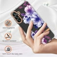 thumbnail image 6 of SaniMore for Samsung Galaxy A13 5G Case, Flexible TPU Magnetic Cover Support Wireless Charging Slim Flower Grass Pattern Shockproof Protective Shell for Ladies Women Girls, Purple Flowers, 6 of 9
