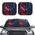 thumbnail image 2 of Vsdgher Cool Wolf Head Print Car Windshield Sun Shade, Reflective Sunshade Window Sunshade Sun Visor Protector Fit for Cars,Trucks,SUVs-Small, 2 of 6