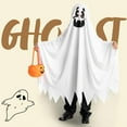 thumbnail image 4 of Joyfy Ghost Costumes for Kids, Scary Halloween Costume for Boys, Smile Ghost Costume with Pumpkin Basket for Toddler Halloween Spooky Trick-or-Treating Role Playing Cosplay 3-7 Years, 4 of 10