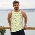 thumbnail image 6 of Gukieu Armadillo Floral Print Men's Quick Dry Fitness Vest, Round Neck Sleeveless Fitness Bodybuilding Top-Small, 6 of 7