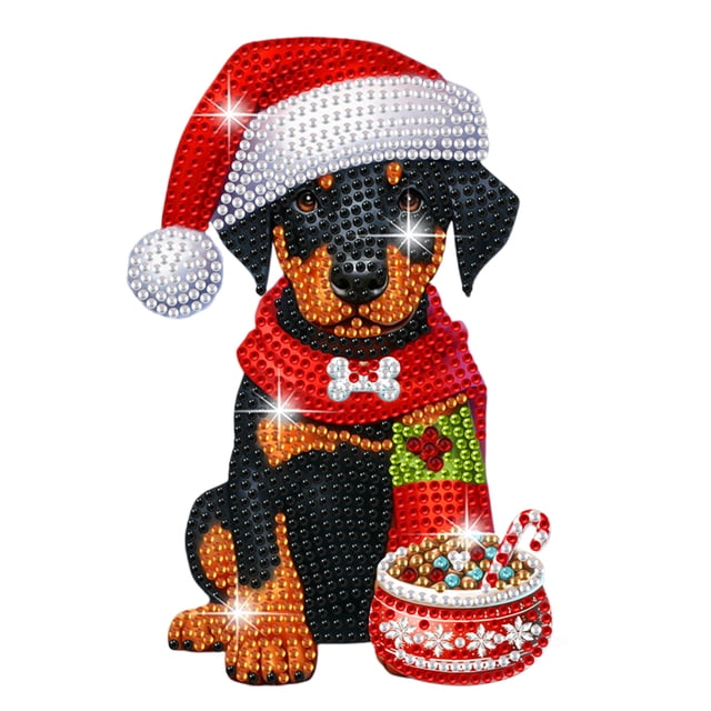 Pintura Diamantes Decoraciones Escritorio Navidad Acrílico Cabeza Temblorosa Doberman Pinscher