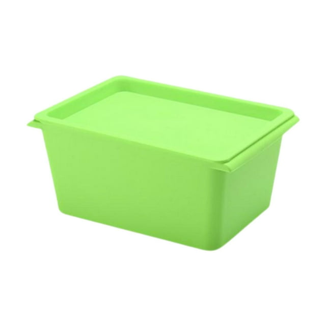 Contenedor de almacenamiento, contenedor de almacenamiento, contenedor, contenedor de almacenamiento doméstico portátil para juguetes de niños, estuch Verde 26x17x14cm