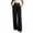 Black, variant on Women's Loose Casual Pants, Ultra Soft & Flowy Fabric, Draped Comfort Long Trousers White L