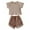 Khaki, variant on Odeerbi Kids Boys Girls Two Piece Outfits Cotton Summer Clothes Children's Casual Solid Color Short Sleeve Round Neck Top Shirt Shorts Two-piece Set Beige