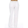 thumbnail image 2 of Just Love Women's Solid Utility Scrub Pants - Comfortable and Durable Medical Workwear (White Utility Pant with Aztec Print Inset, Large), 2 of 3