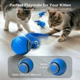 thumbnail image 2 of Inadays Cat Toys for Indoor Cat Toy Smart Interactive Cat Toy Ball Rechargeable Two Speed Adjustment for Bored Indoor Adult Cats, Blue, 2 of 6