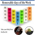 thumbnail image 2 of GMS Gasketed 7-Day 4-Times-a-Day Pill Organizer for Vitamins, Pills, and Supplements - BPA-Free & Waterproof with Daily, Removable, Multi-Colored Tablet Boxes, 2 of 6