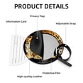 thumbnail image 4 of Leopard Set of 2pcs PU Leather Round Suitcase Tags with Privacy Cover and Name ID Tag - Ideal for Travel Luggage, Handbags, Backpacks, School Bags, 4 of 6