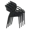 thumbnail image 6 of Luxury Commercial Living 32.25" Black Mesh Outdoor Patio Round Dining Chair, 6 of 9