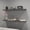 Grey, variant on Shelving Units, Grey Floating Shelf, Grey Display Shelves,Particle Board Metal Shelving Units, Furniture Primary Living Space Display, Shelving & Etageres