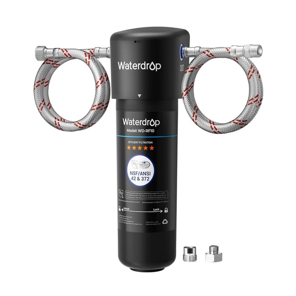 Waterdrop Under Sink Water Filter System 10UA, 8000 Gallons Ultra High Capacity Main Faucet Under Counter Water Filtration System