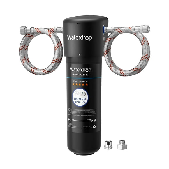 Waterdrop 10UA Under Sink Water Filter System, NSF/ANSI 42 Certified, Direct Connect to Kitchen Faucet, 8K Gallons High Chlorine Reduction Capacity, Idea for Renting, USA Tech
