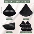 thumbnail image 2 of Triangle Makeup Loose Powder Sponge Puff Makeup Supplies (Black) 4 Pieces, 2 of 5