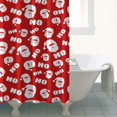 thumbnail image 4 of Red Christmas Santa Pattern Shower Curtain 72"x72" ,Bathroom Decorative Shower Curtains Set with 12 Hooks,Modern Waterproof Washable Shower Curtain, 4 of 6