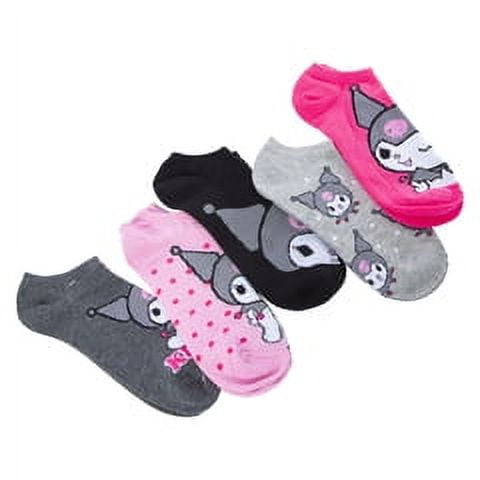 Ladies Kuromi No-Show Socks 5-Pack