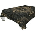 thumbnail image 4 of BZSMCE Square Tablecloth Design Black and Gold Flower Pattern Pattern Tableclothes, 4 of 9