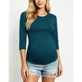 thumbnail image 2 of Women's 3/4 Sleeve Maternity Tops Shirts Ruched Maternity Clothes, 2 of 7