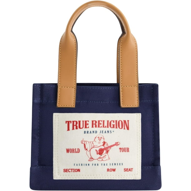 True Religion Bolso de mano, mini bolso de viaje para mujer con correa ajustable