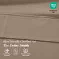 thumbnail image 5 of Casa Platino Twin Cotton Sheets – 450 Thread Count Long Staple 100% Cotton Bed Sheets, Sateen Finish, Comfort & Durable For Everyday Bedding, – Taupe, 5 of 8