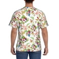 thumbnail image 3 of Bixox Men's Wild Exotic Birds And Flowers Printed Short Sleeve Skinny Athletic T-Shirt, 3 of 6