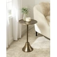 thumbnail image 6 of Kate and Laurel Sanzo Modern Round Pedestal Side Table, 15 x 15 x 24, Gold, Decorative End Table with Hammered Tabletop for Use as a Bedroom Nightstand or Living Room Accent, 6 of 7