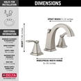 thumbnail image 4 of Delta 35768LF Flynn -SS 2-handle Widespread Bathroom Faucet in Brushed Nickel, 4 of 4