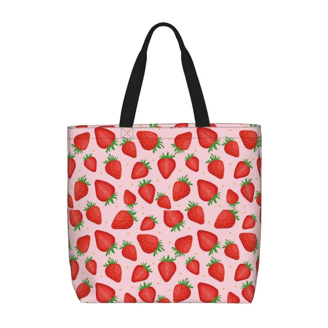 Balery Strawberries Bolsa de Mano para Mujeres con Cremallera, Bolsa de Gimnasio con Compartimentos, Bolsa para Laptop, Bolsa para Trabajo