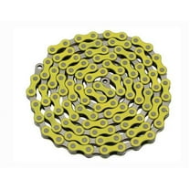 YBN Chain 1/2x1/8x112 Yellow/Chrome. for bicycle Chain, bike chain, lowrider bikes, limos, stretch, bmx, track fixie bicycles